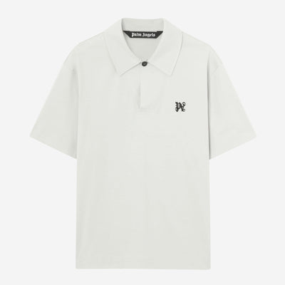 Palm Angels Monogram One Button Polo Shirt