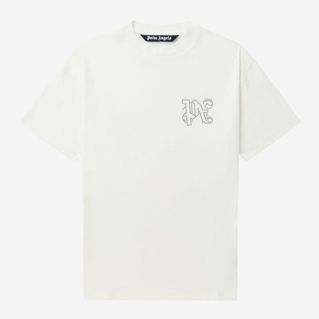 Tシャツ・カットソー Palm Angels SS24 MONOGRAM SHIRT (PMES023_R24FAB0011103) Palm Angels Monogram Stud Classic T-Shirt – ZAP