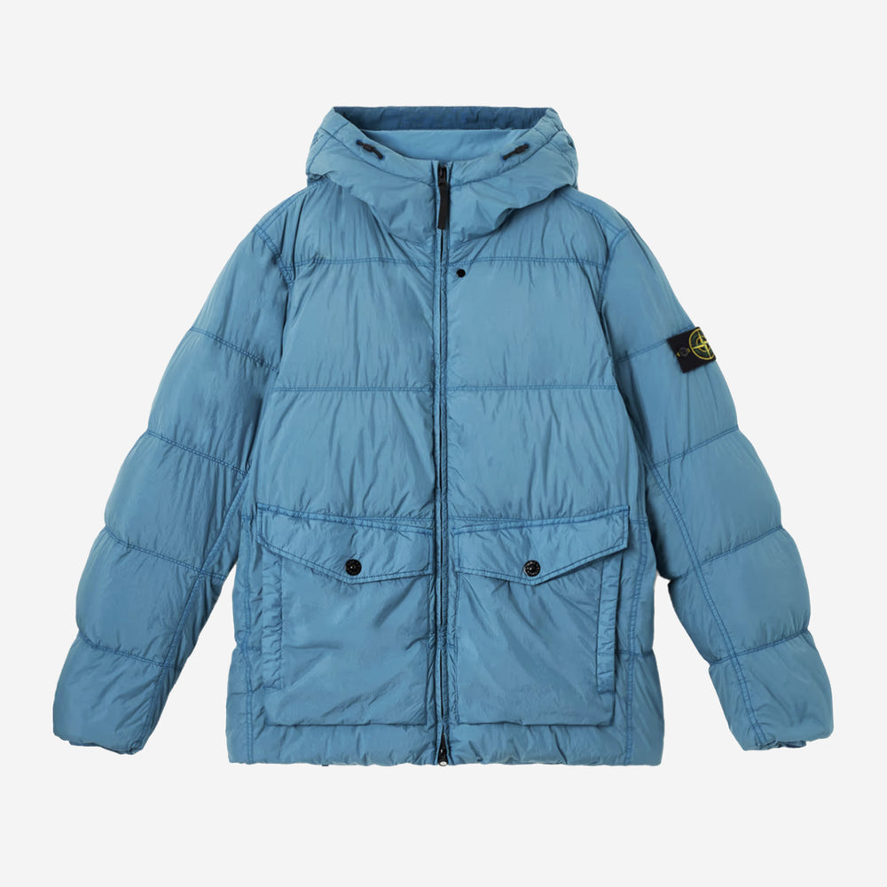 Stone Island Crinkle Reps Hooded Down Jacket – ZAP