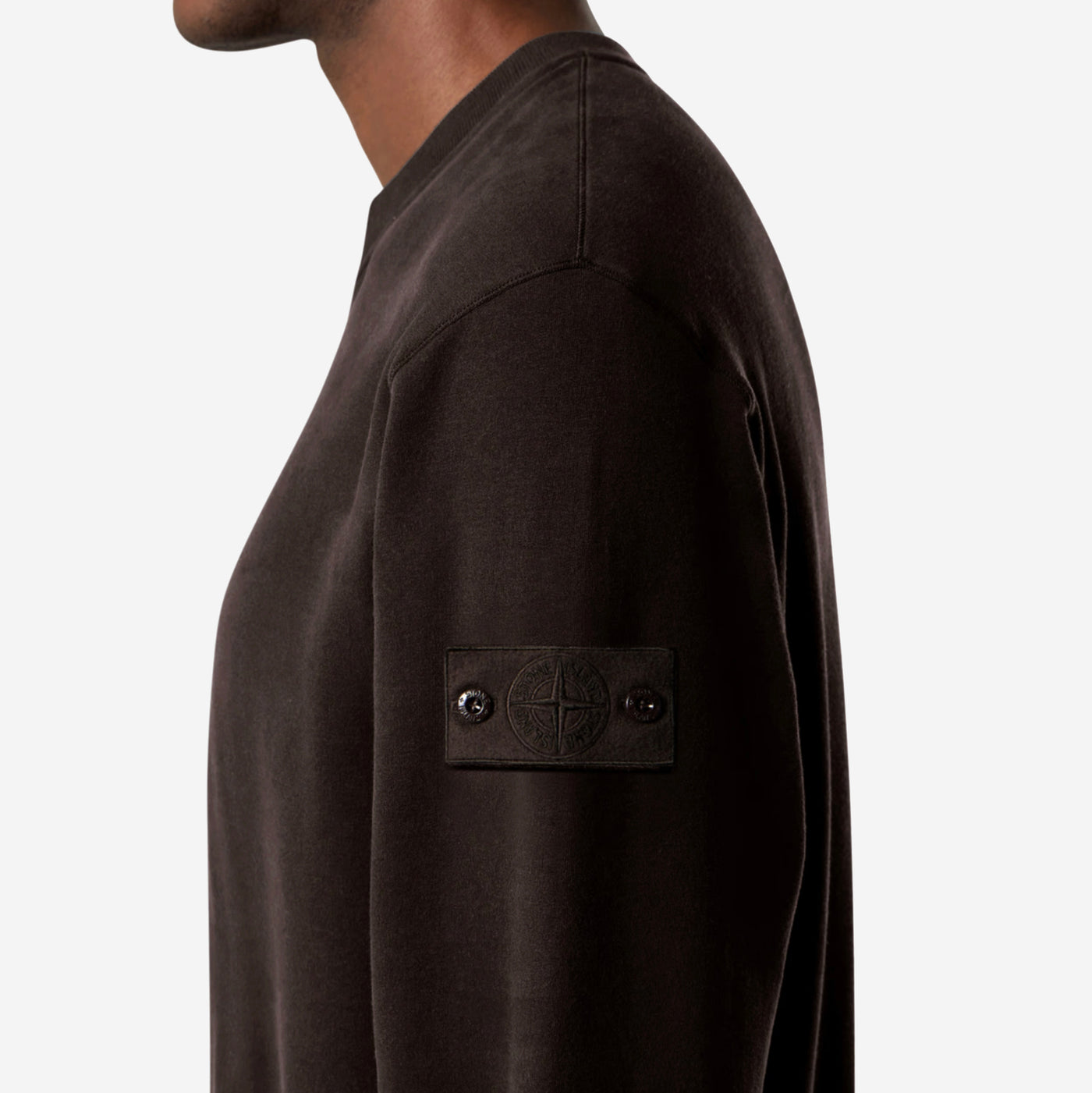 Stone Island Ghost Stretch Cotton Fleece Crewneck Sweatshirt