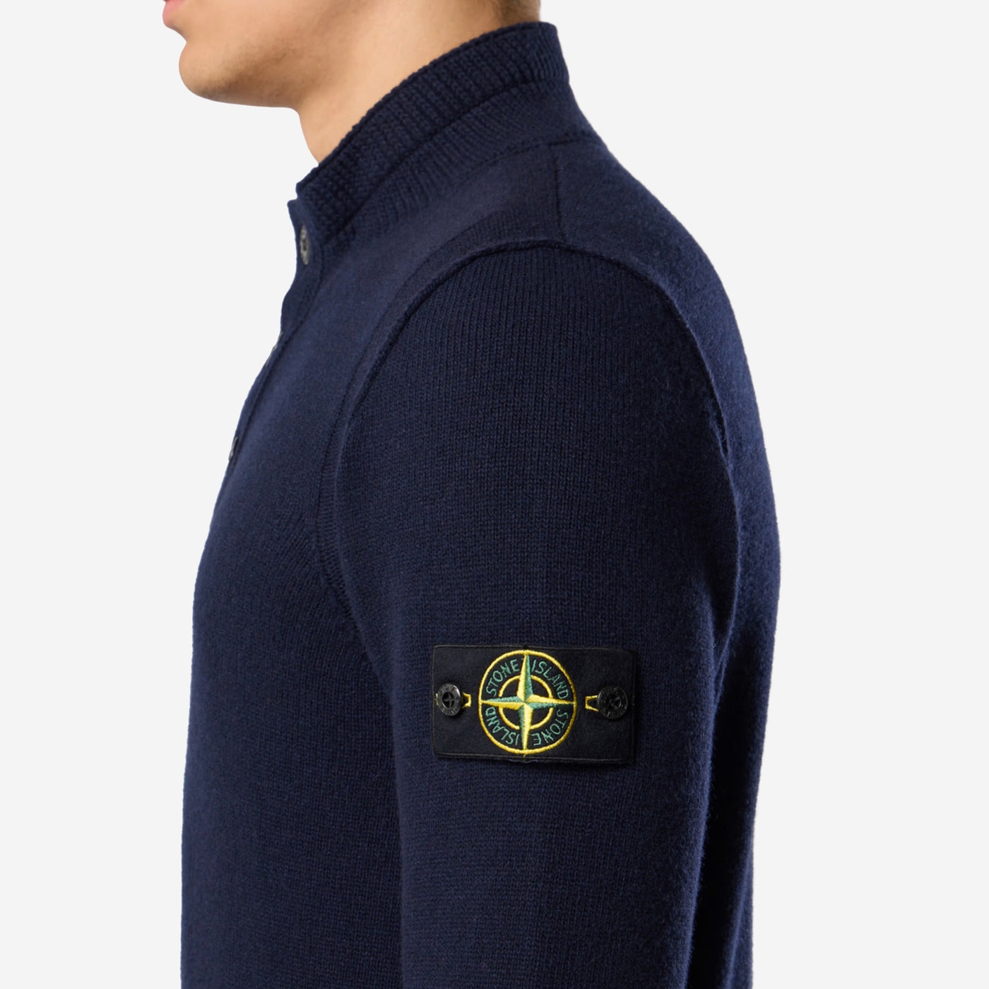 Stone Island Buttoned Lambswool Knitwear