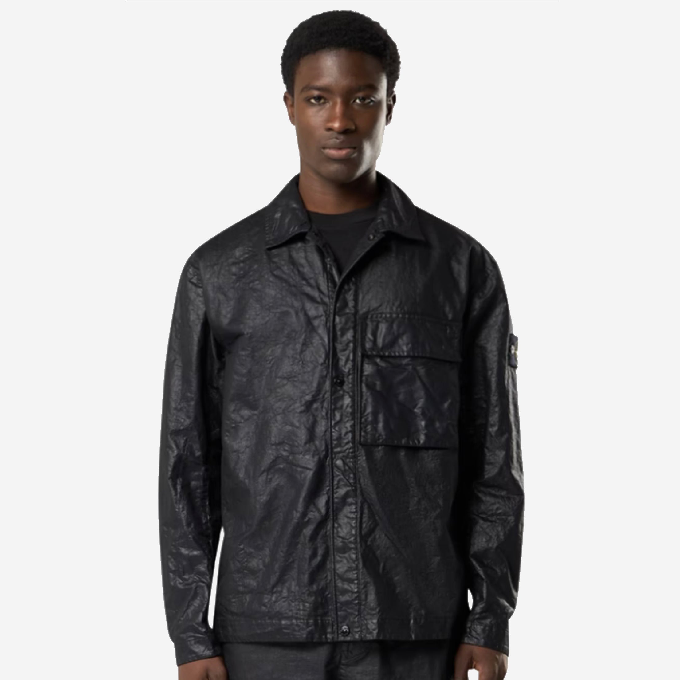 Stone Island 1200003 Organic-Look Nylon Panama-TC Overshirt