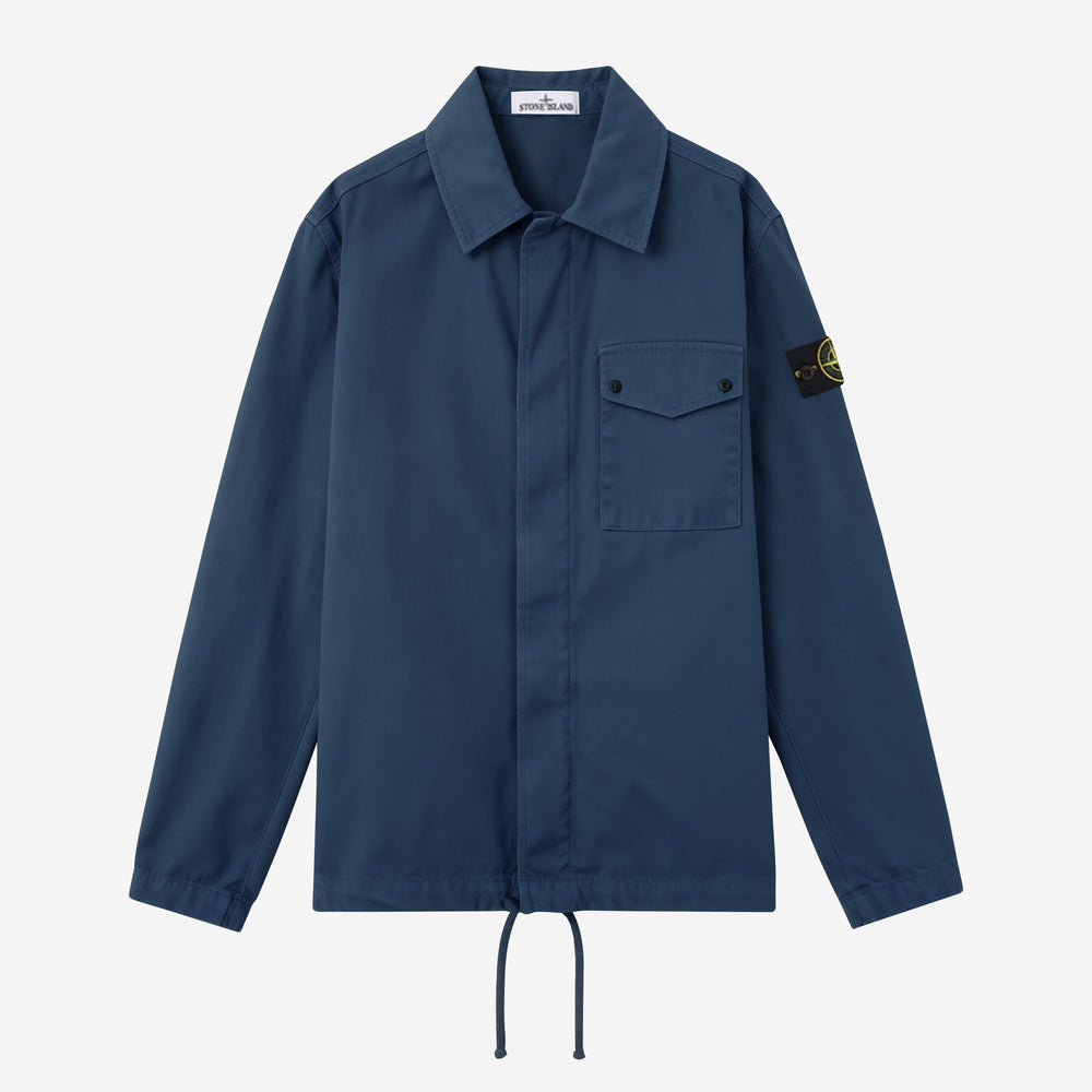 Stone Island 1200014 Organic Panama Cotton Zip-Up Overshirt Jacket