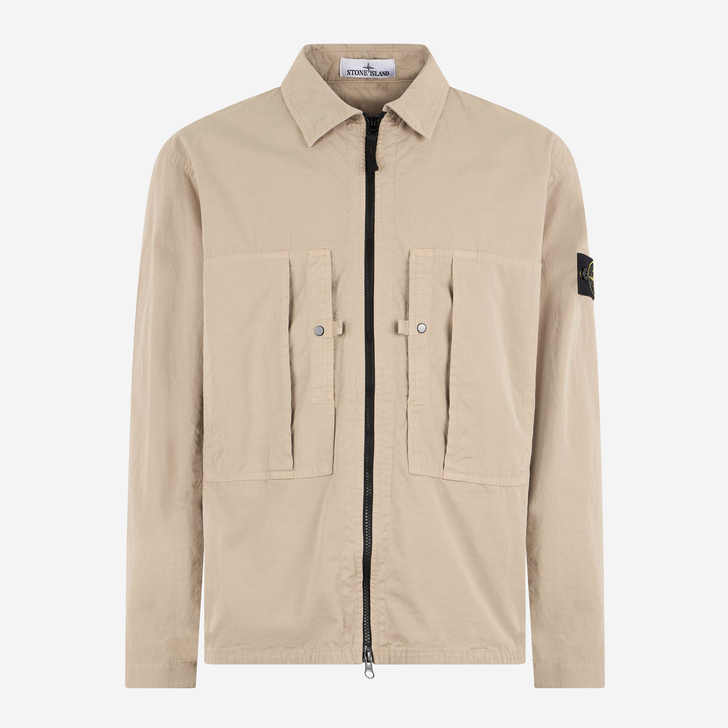 Stone Island 1200005 Mercerised Organic Cotton Ripstop Overshirt