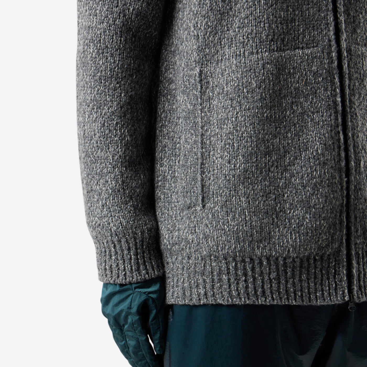 Stone Island Fancy Yarn Mouliné Wool Cardigan Knitwear