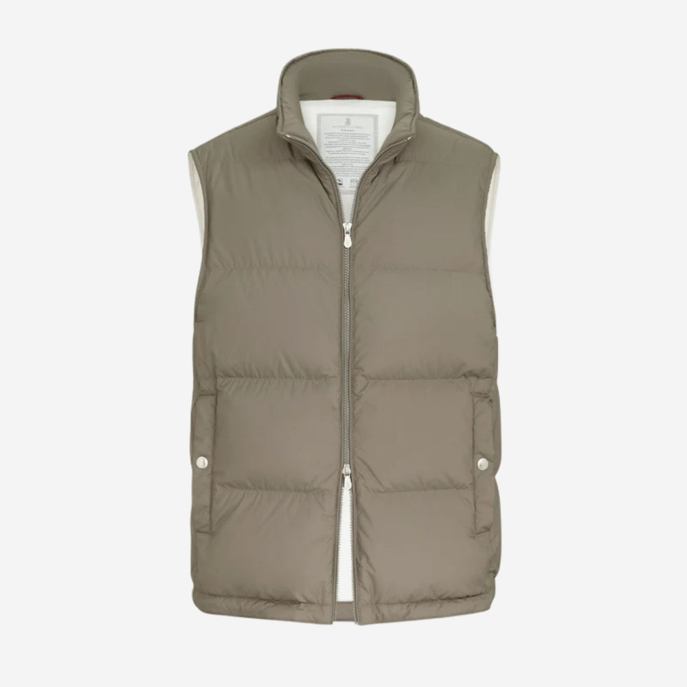 Brunello Cucinelli Lightweight Techno Fabric Down Vest – ZAP