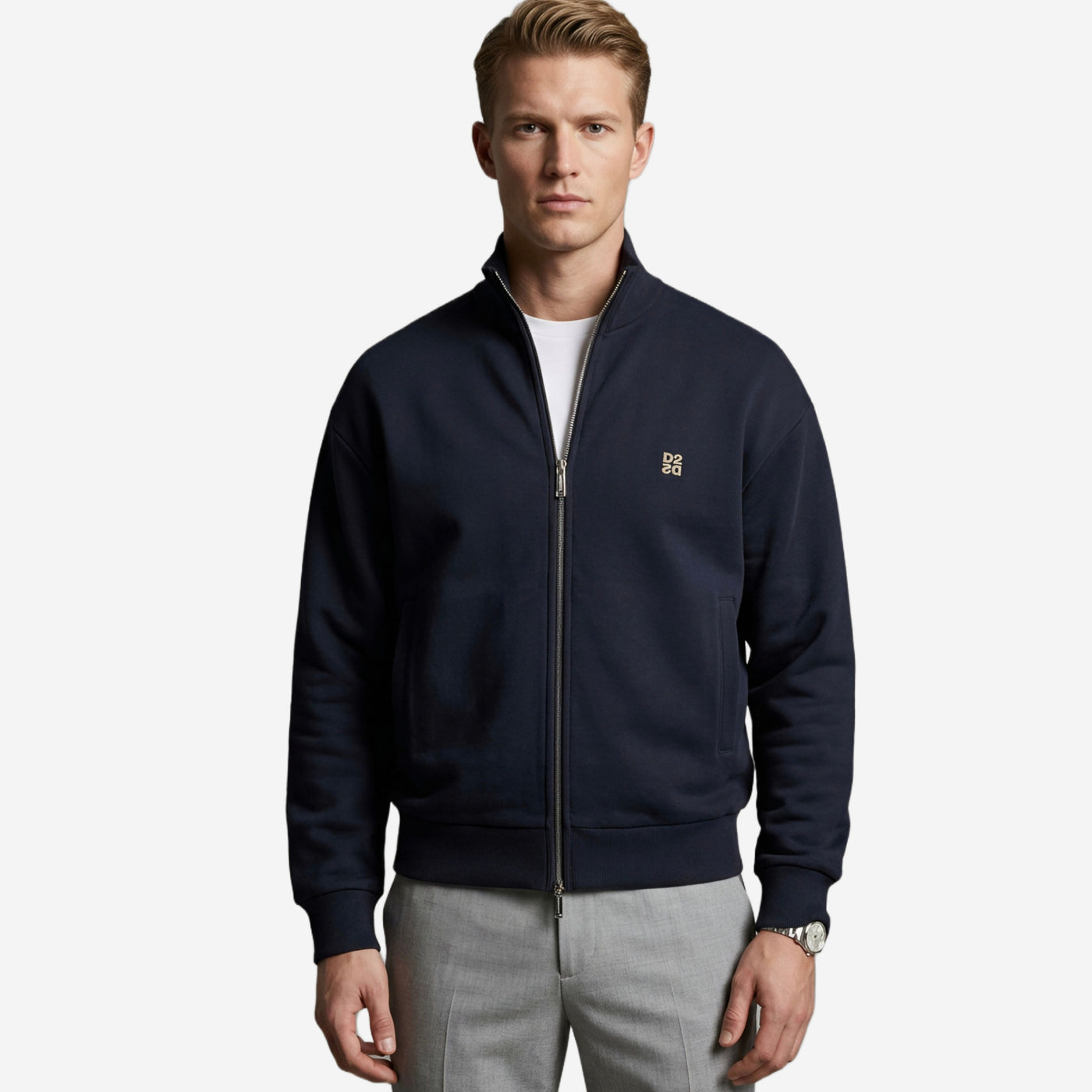 Dsquared2 Metal Logo Zip-Up Cardigan – ZAP