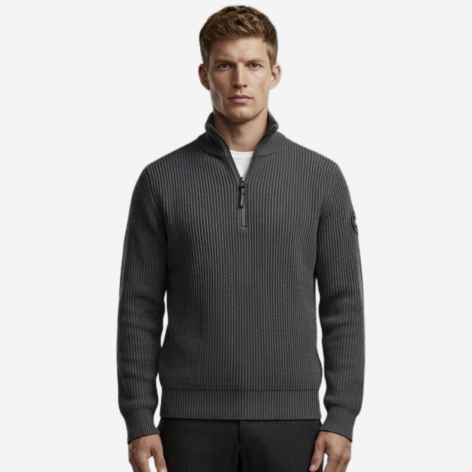 Canada Goose Mckinney Quarter Zip Tonal Disc Knitwear
