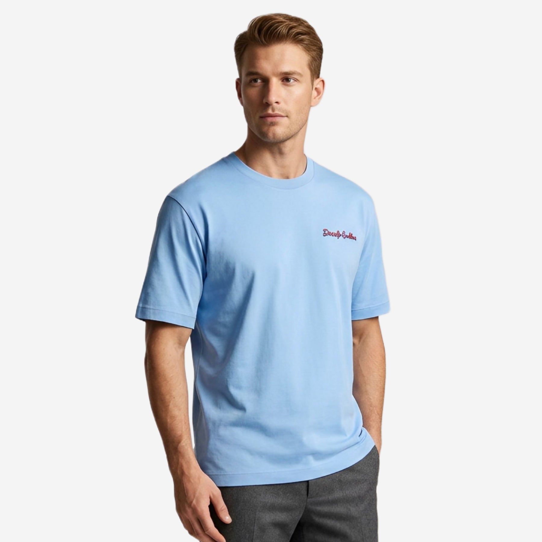 Dolce& Gabbana Red Embroidered Logo T-Shirt