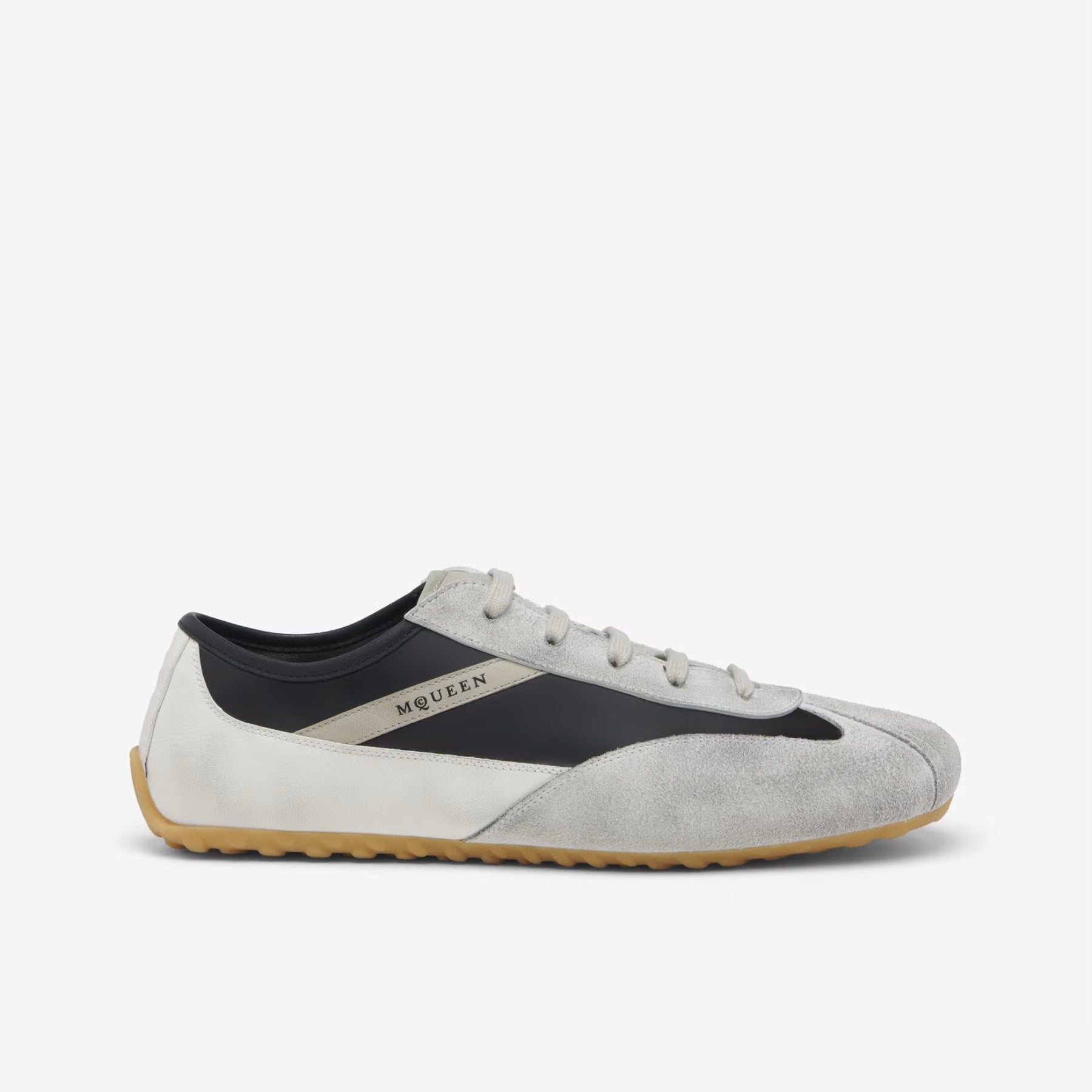 Alexander McQueen Boxe Leather And Nylon Sneakers