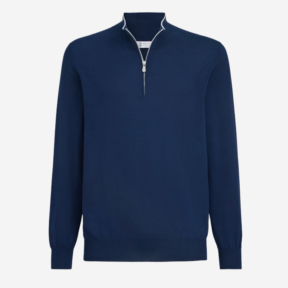 Brunello Cucinelli Sea Island Cotton & Cashmere Lightweight Half