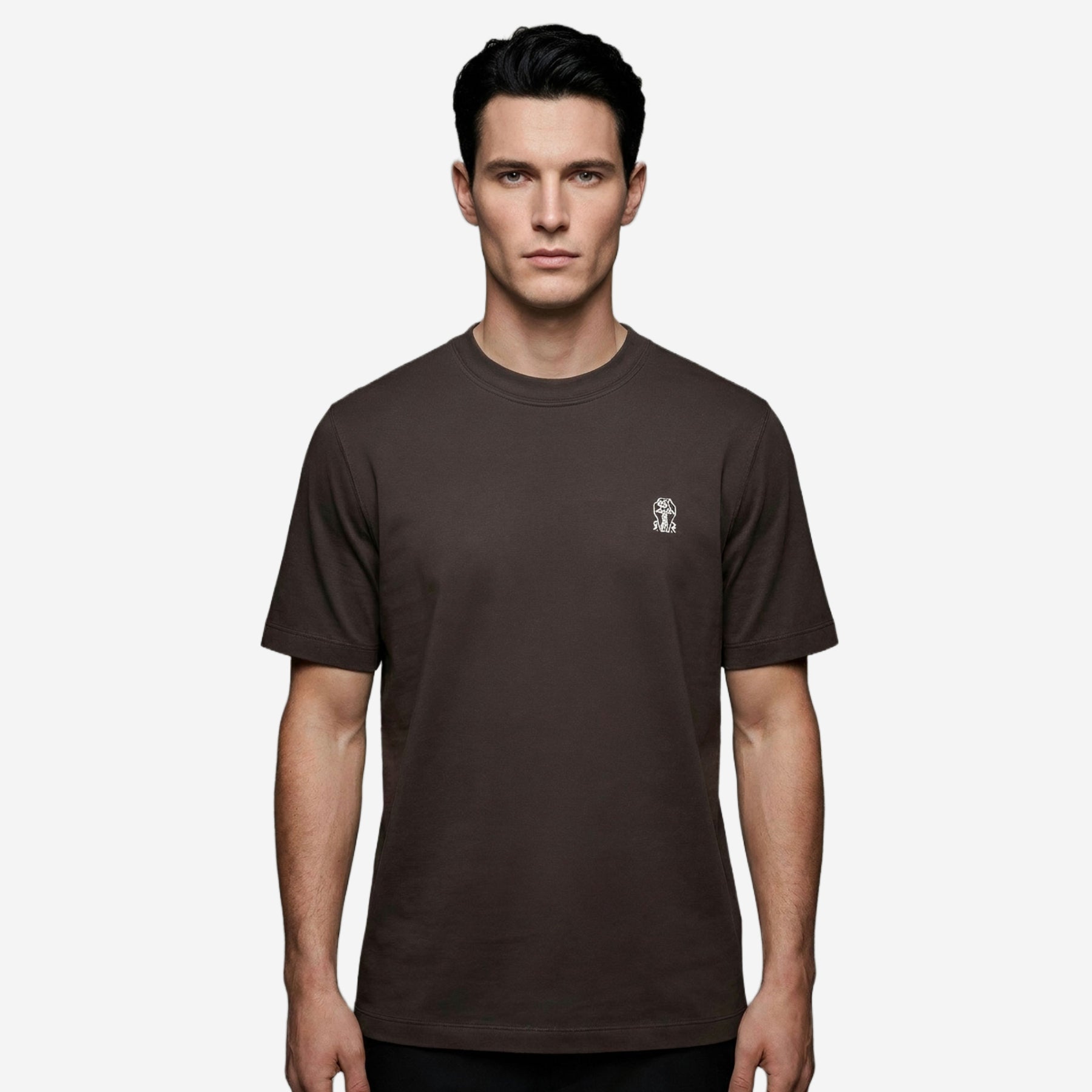 Brunello Cucinelli Cotton Jersey Logo Crew Neck T-Shirt