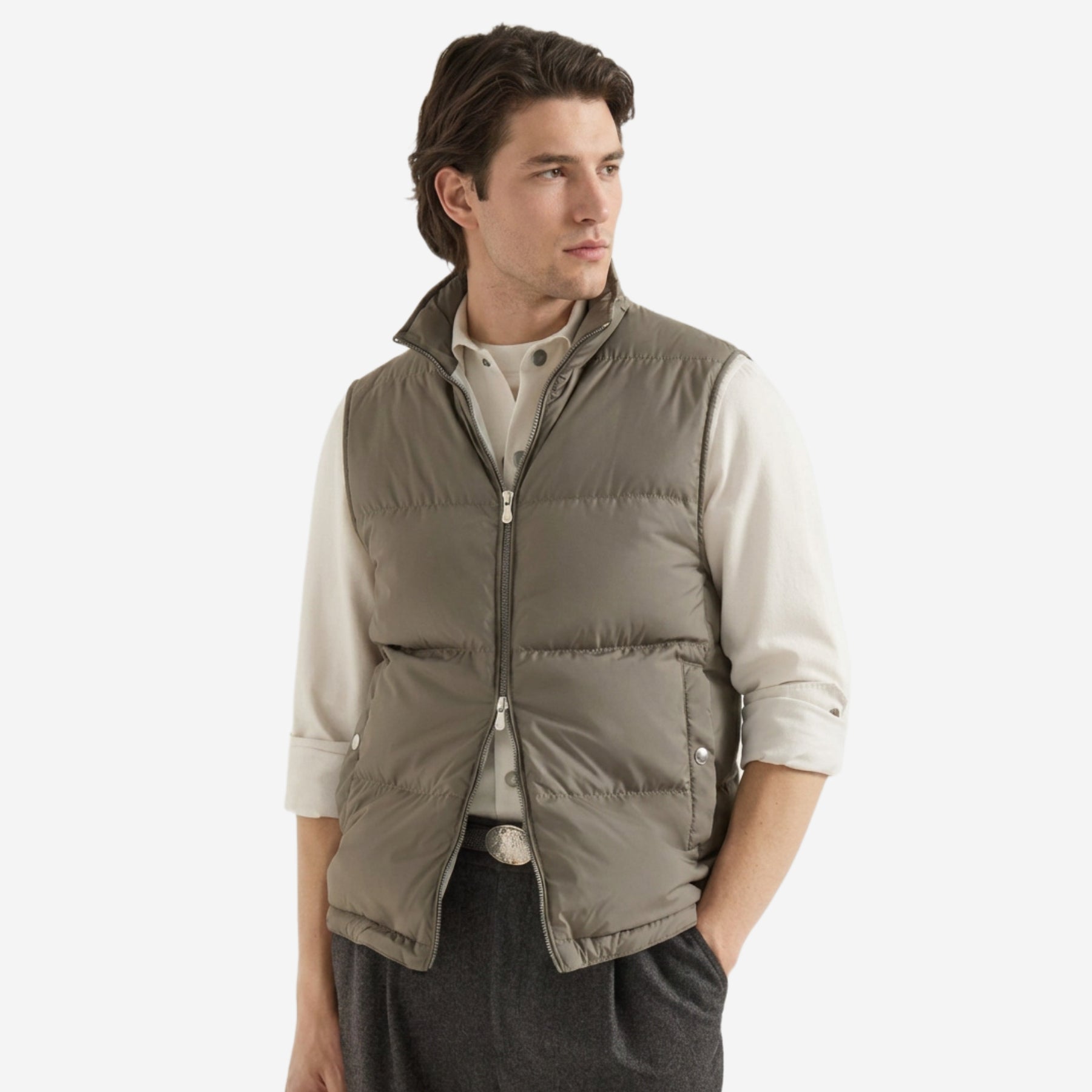 Brunello Cucinelli Lightweight Techno Fabric Down Vest