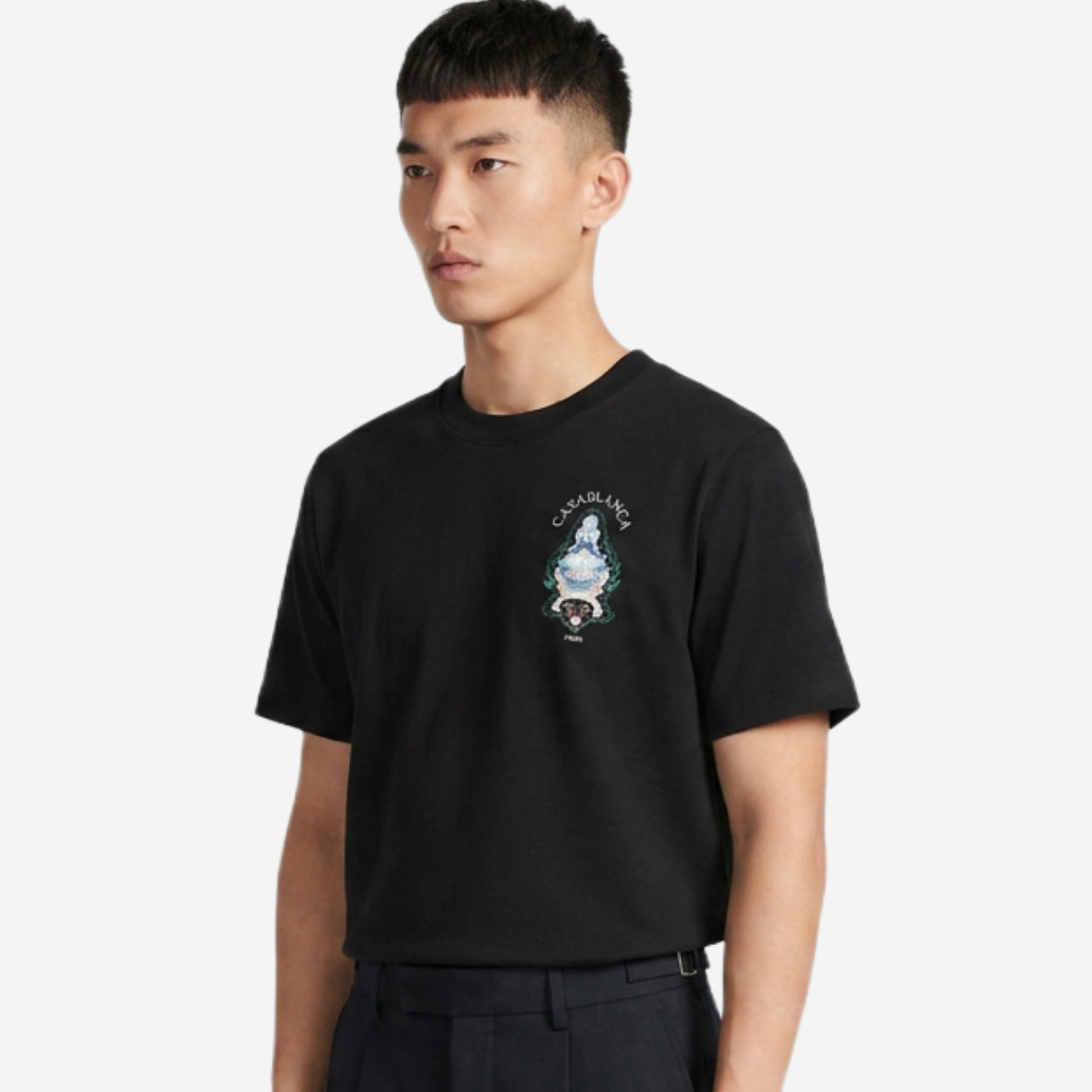 Casablanca Black Hotel Emblem T-shirt