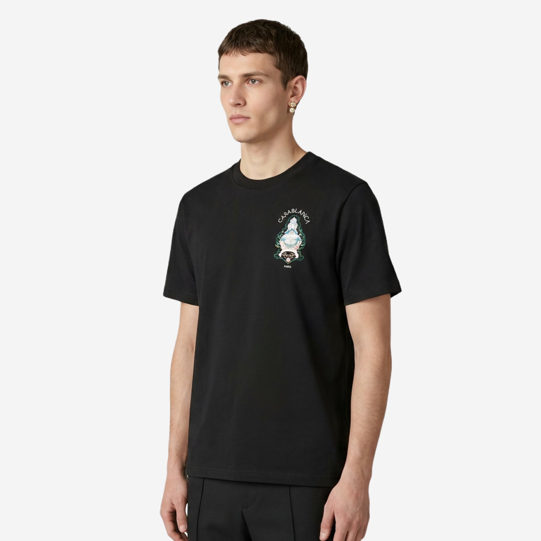 Casablanca Black Hotel Emblem T-shirt