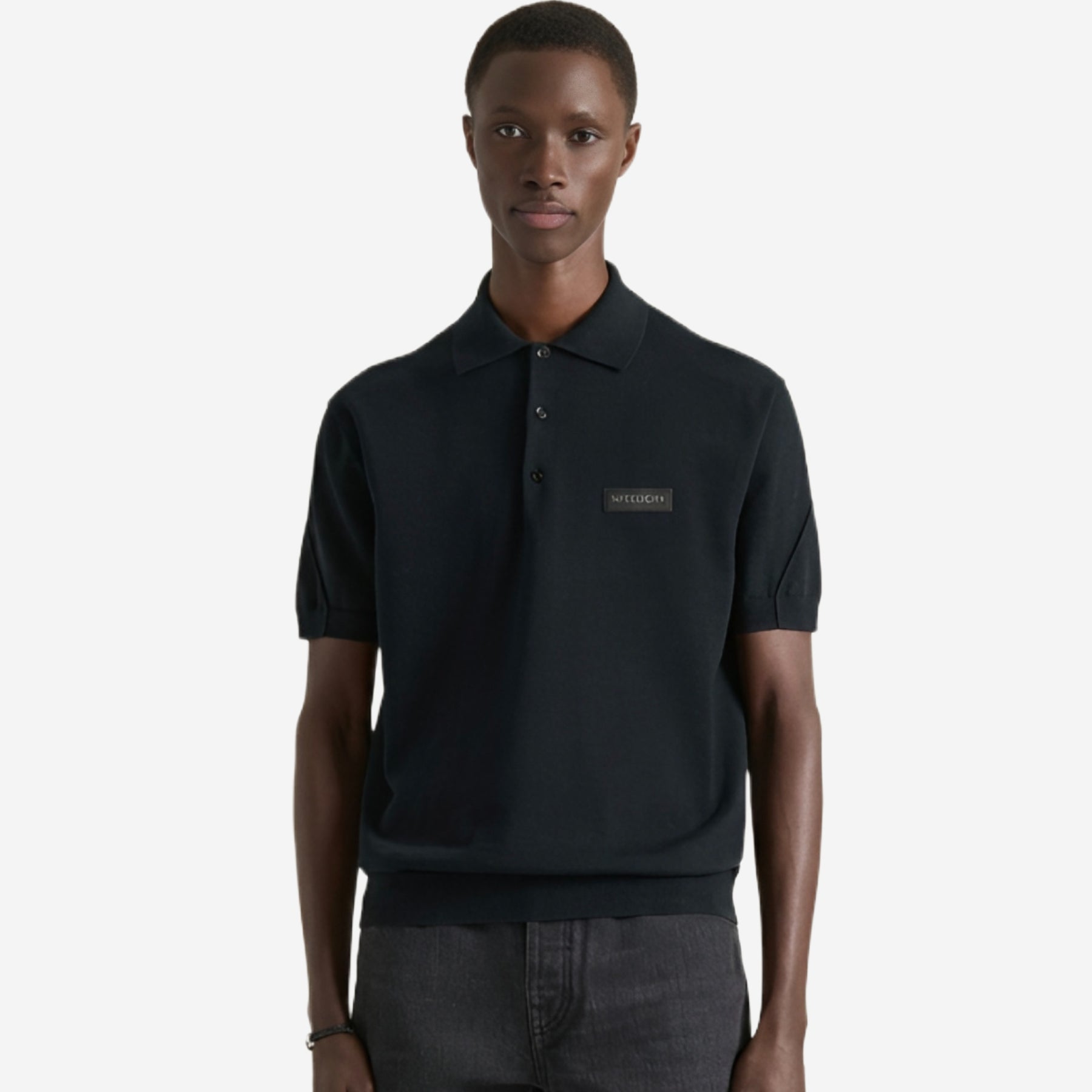 Givenchy Couture Seam Gros Grain Knitwear Polo