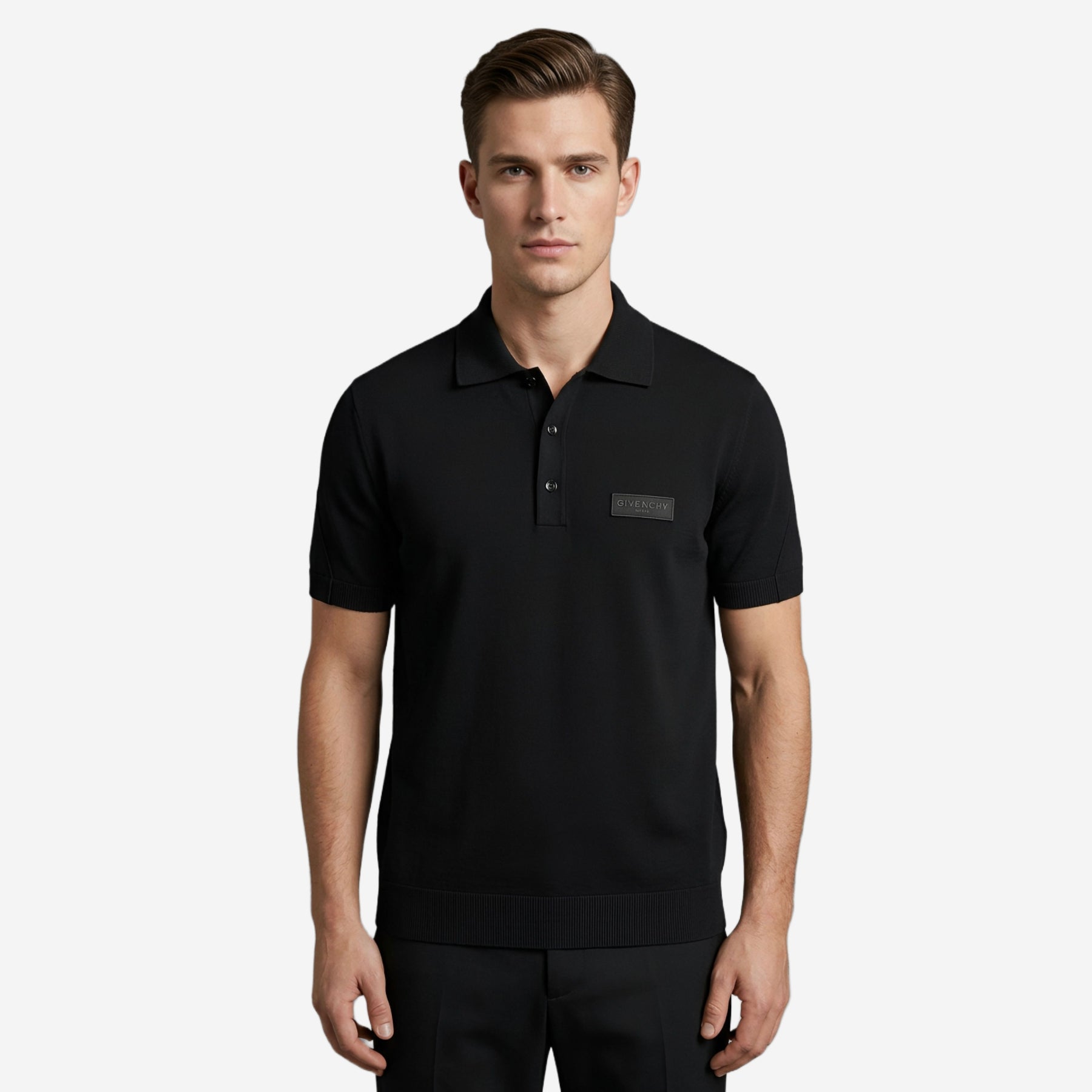 Givenchy Couture Seam Gros Grain Knitwear Polo