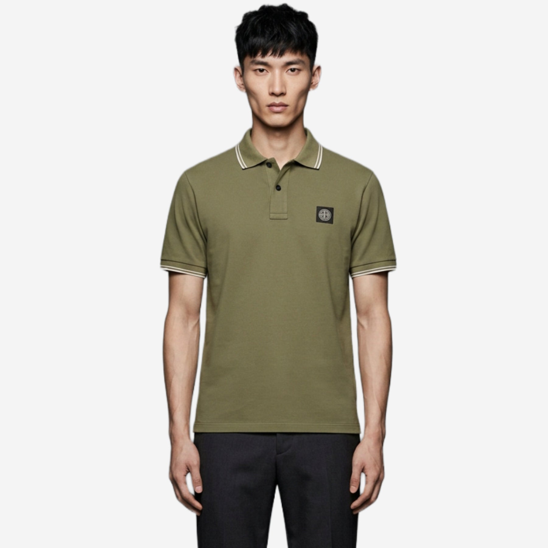 Stone Island 2200010 Organic Cotton Pique With Stretch Polo