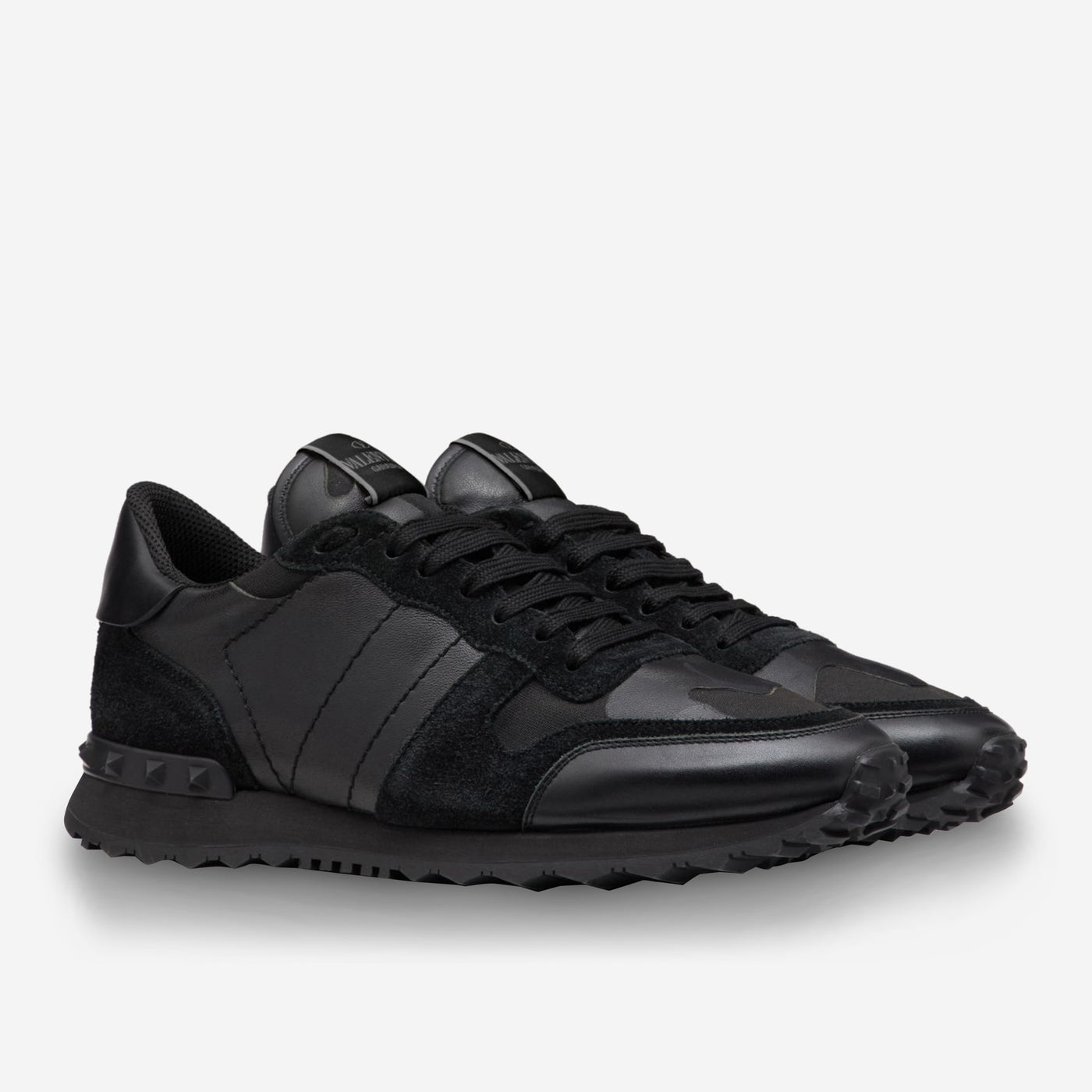 Valentino Garavani Camouflage Noir Rockrunner Sneaker