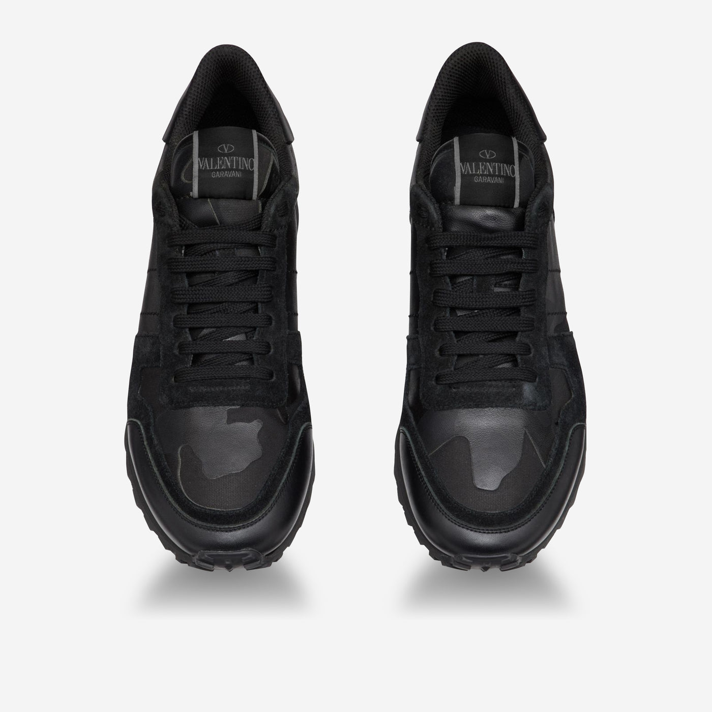 Valentino Garavani Camouflage Noir Rockrunner Sneaker