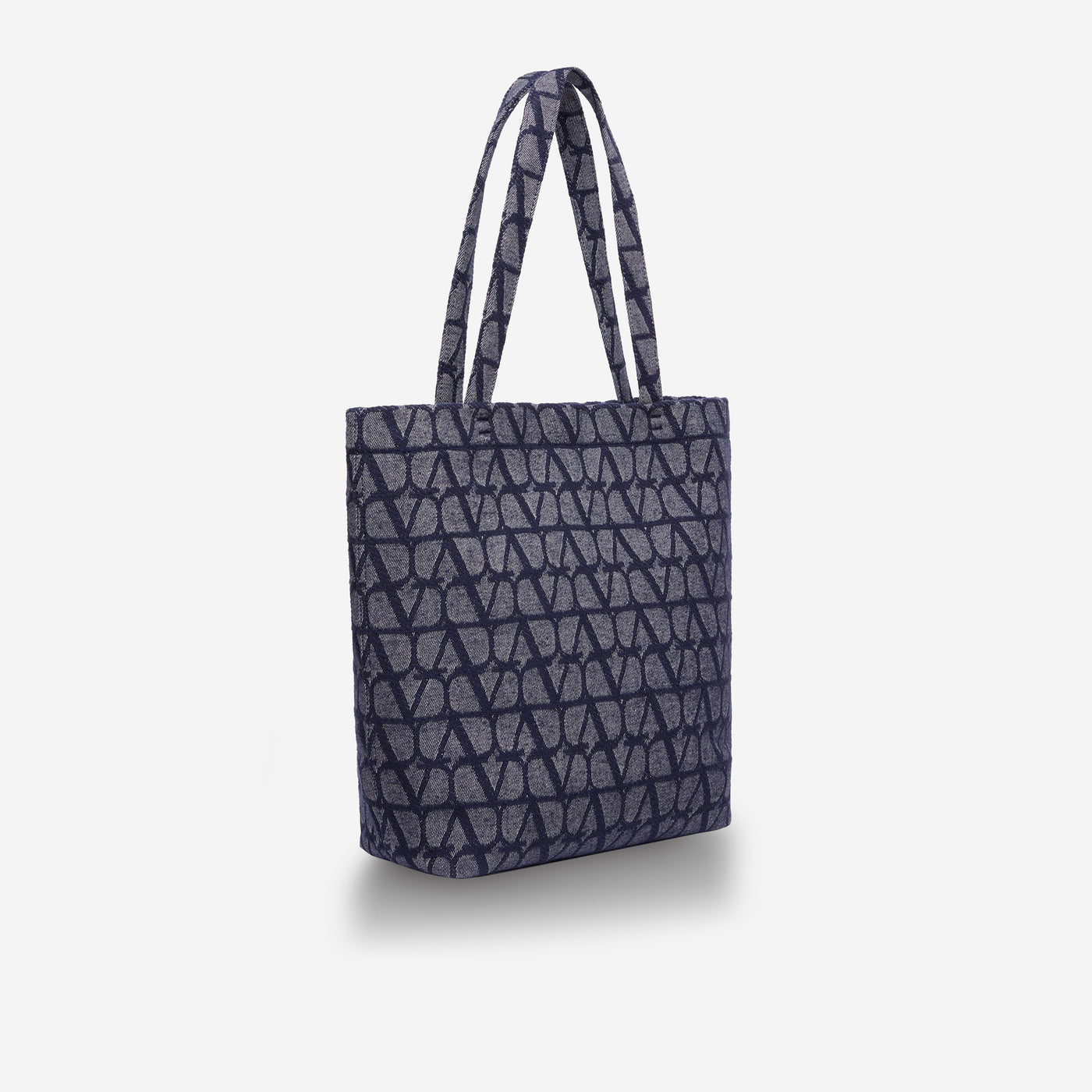 Valentino Garavani Toile Iconographe Denim Effect Shopping Bag