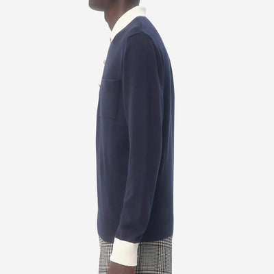 Valentino Garavani Long Sleeved Cotton Polo Shirt