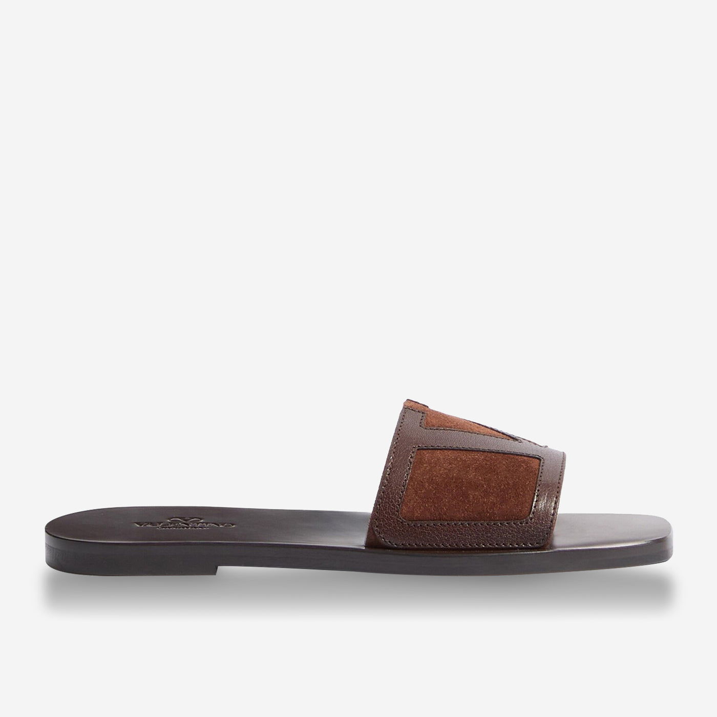 Valentino Garavani Viva Superstar Leather And Suede Slider