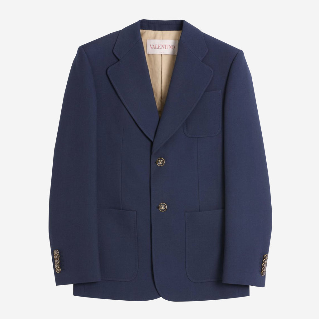 Valentino Garavani Single-Breasted Wool Gabardine Jacket – ZAP