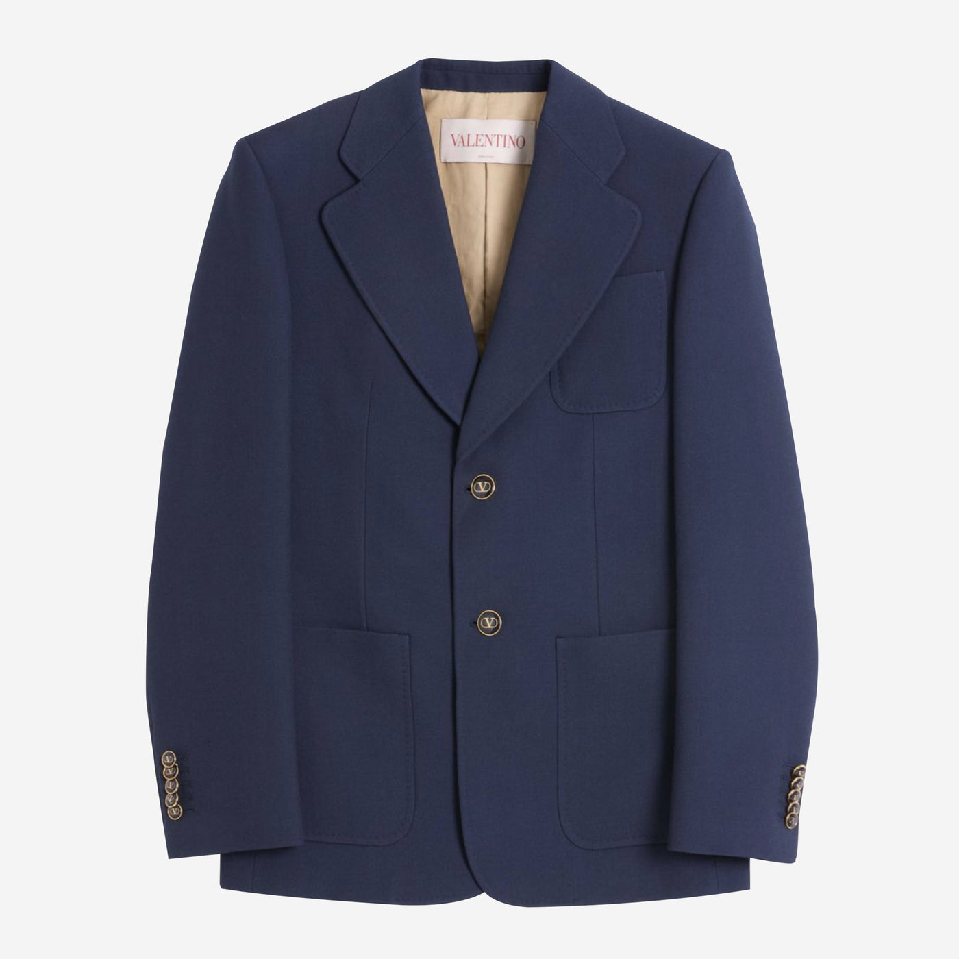 Valentino Garavani Single-Breasted Wool Gabardine Jacket