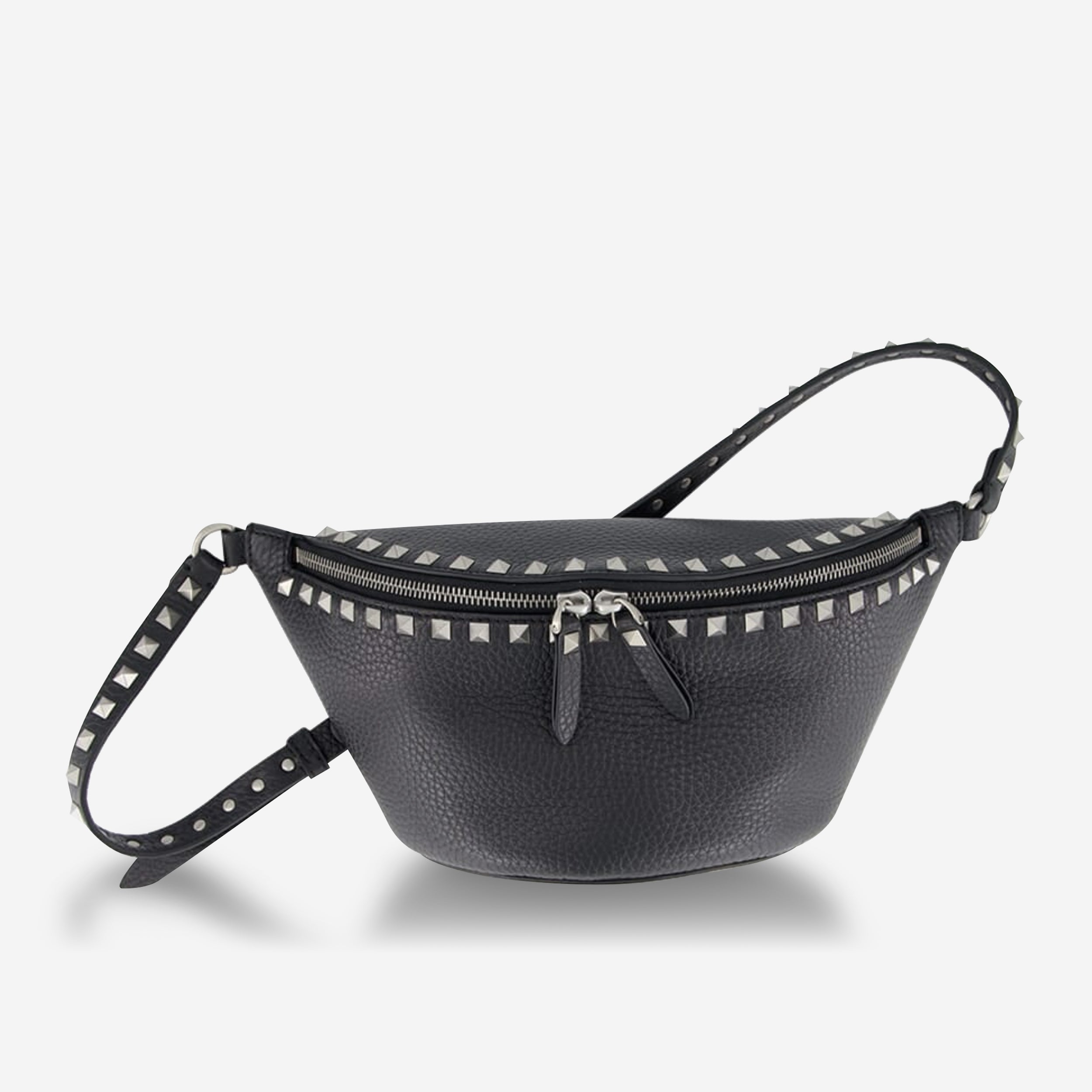 Valentino Garavani Grainy Calfskin Rockstud Belt Bag