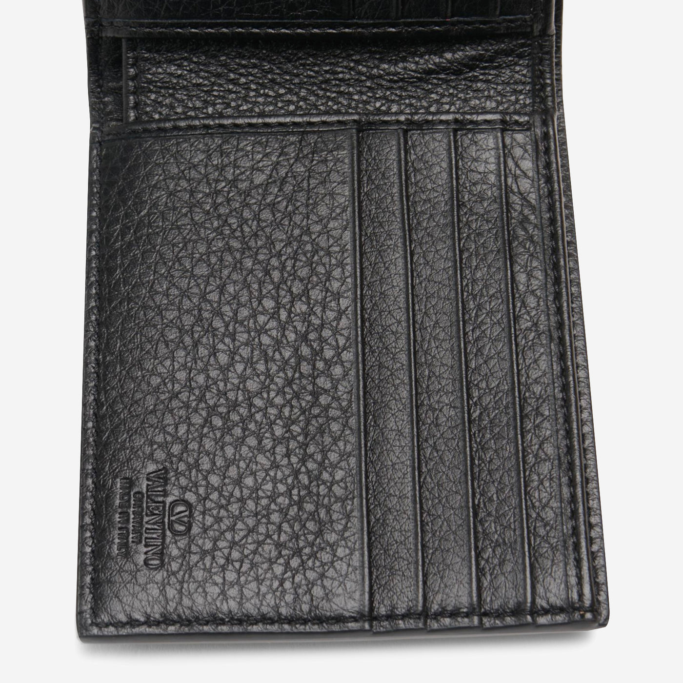 Valentino Garavani Grainy Calfskin Rockstud Wallet