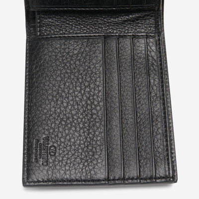 Valentino Garavani Grainy Calfskin Rockstud Wallet