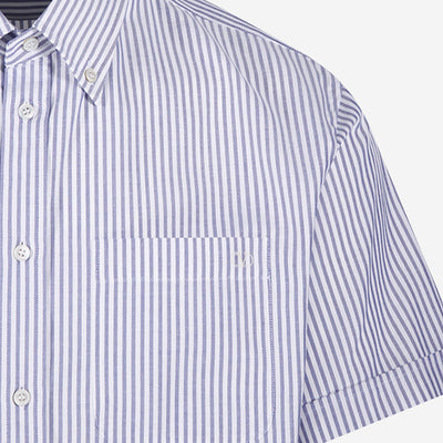 Valentino Garavani V Logo Striped Oxford Shirt