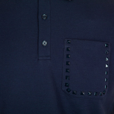 Valentino Untitled Stud Pocket Polo Shirt