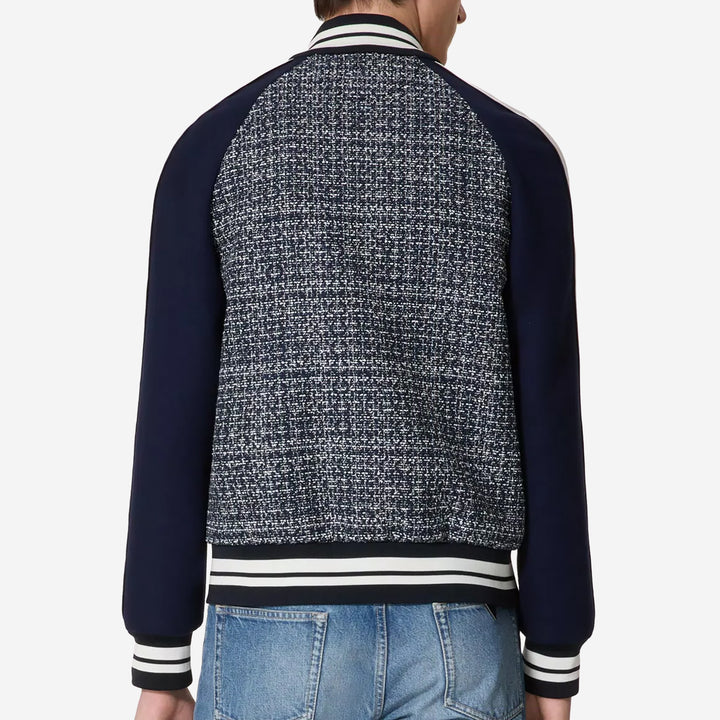 Valentino Garavani V Logo Cotton And Viscose Tweed Bomber Jacket – ZAP