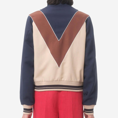 Valentino Garavani Zip And Vlogo Patch Nylon Sweatshirt