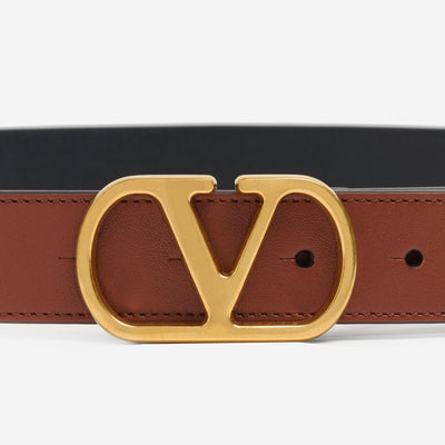 Valentino Garavani Shiny Calfskin VLogo Signature Belt