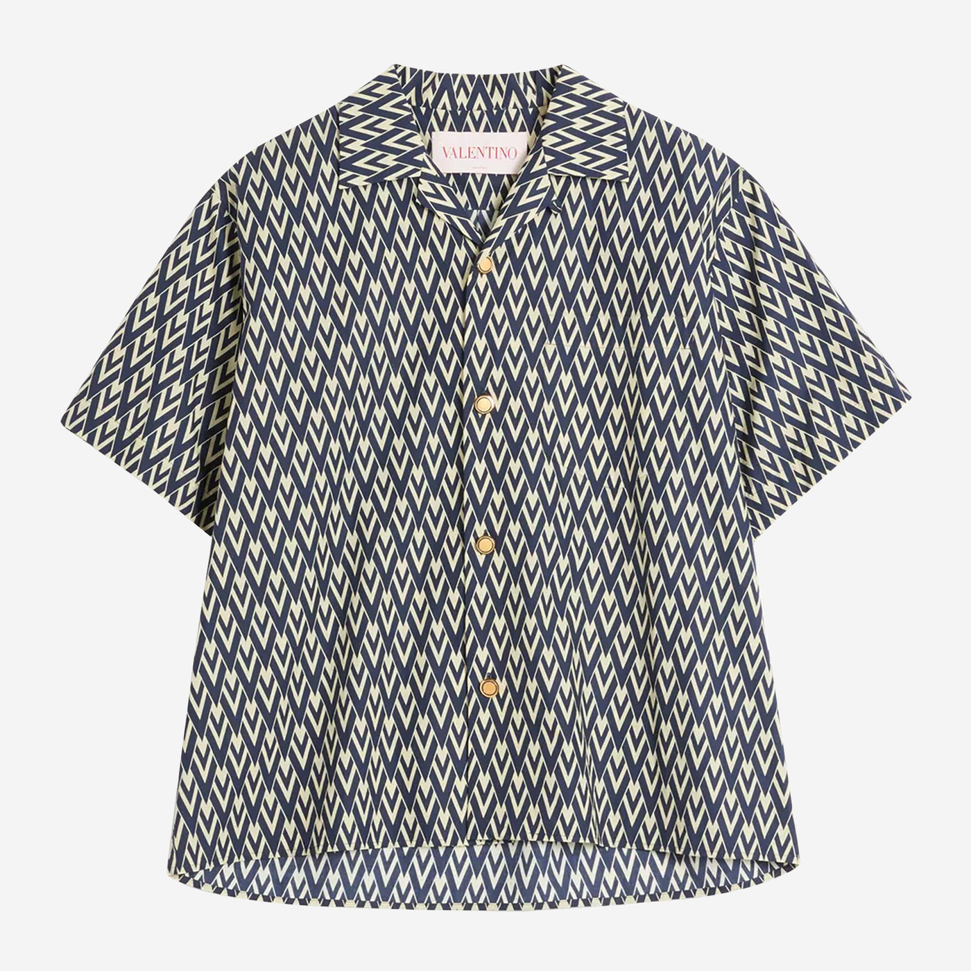 Valentino Garavani Toute La V Print Bowling Shirt