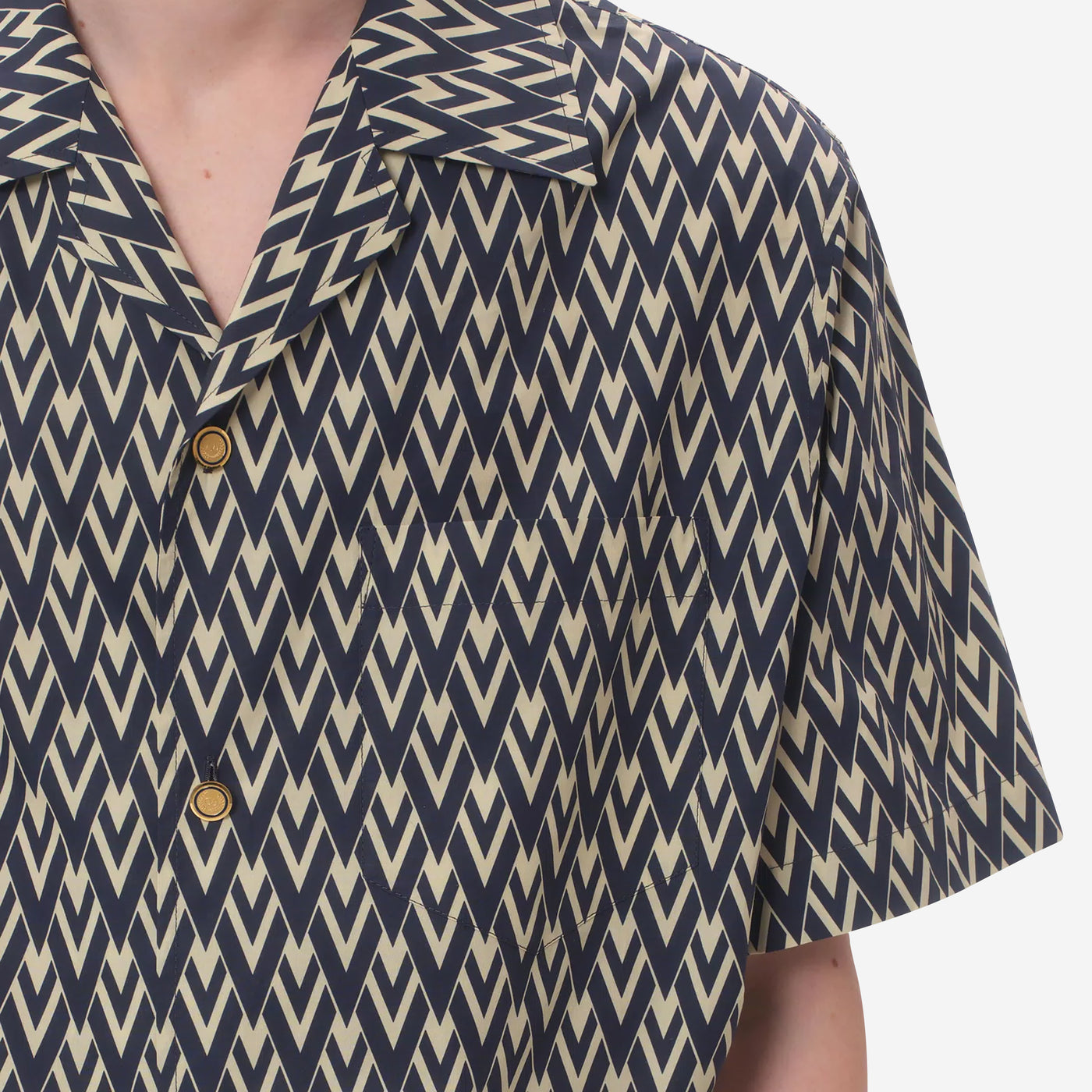 Valentino Garavani Toute La V Print Bowling Shirt