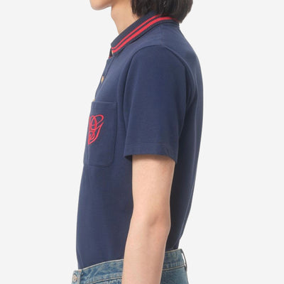 Valentino Garavani VG Embroidery Cotton Piqué Polo Shirt