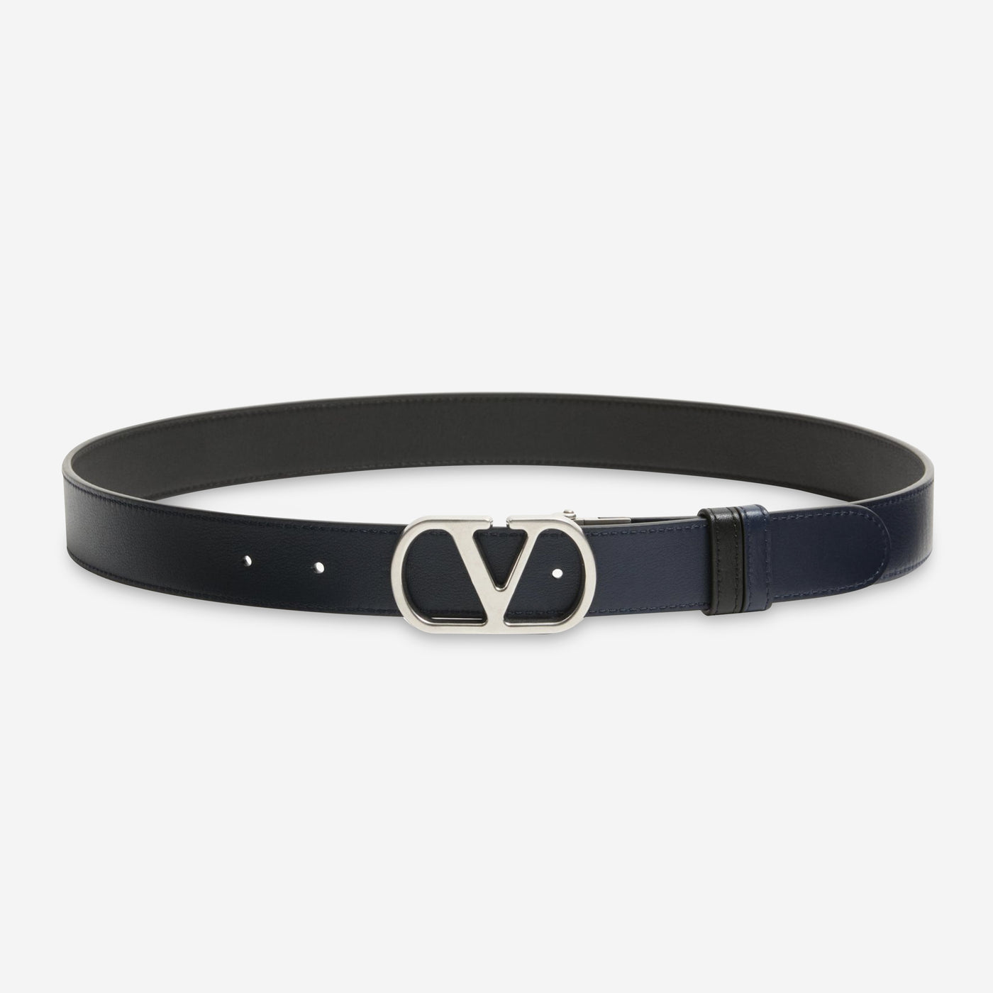 Valentino Garavani Vlogo Signature Reversible Shiny Calfskin Belt