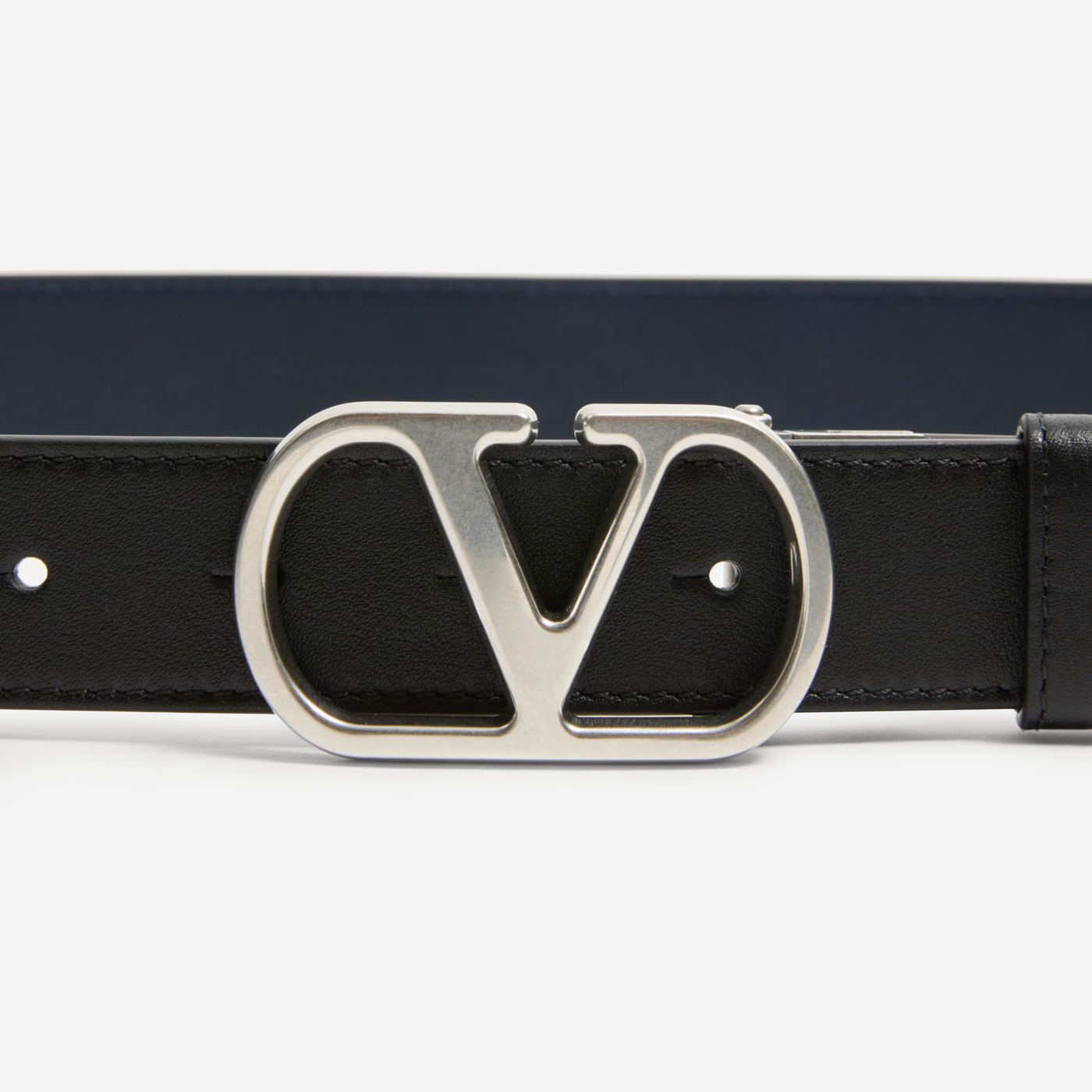 Valentino Garavani Vlogo Signature Reversible Shiny Calfskin Belt