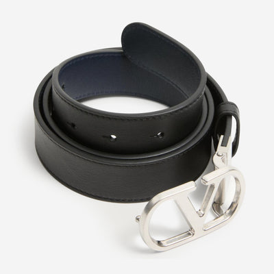 Valentino Garavani Vlogo Signature Reversible Shiny Calfskin Belt