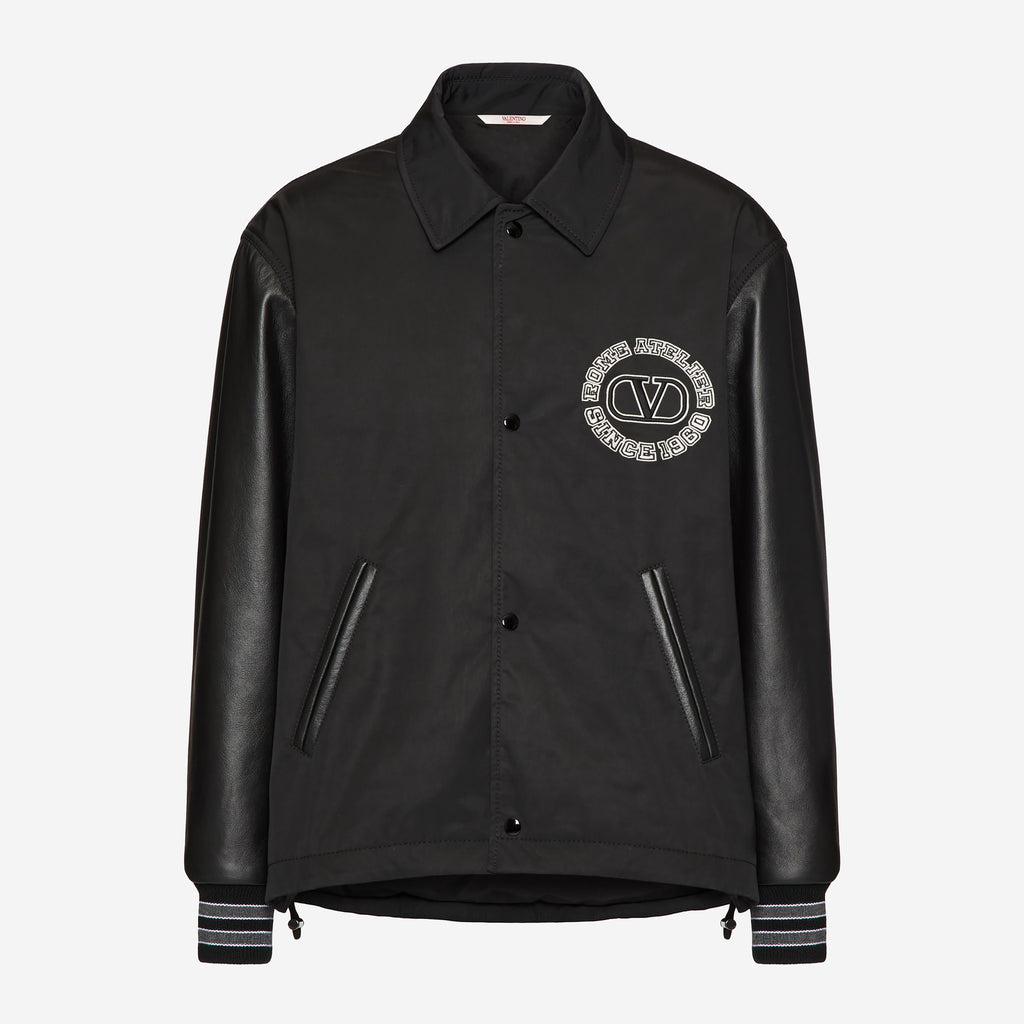 Valentino Leather Sleeves Sports Jacket – ZAP