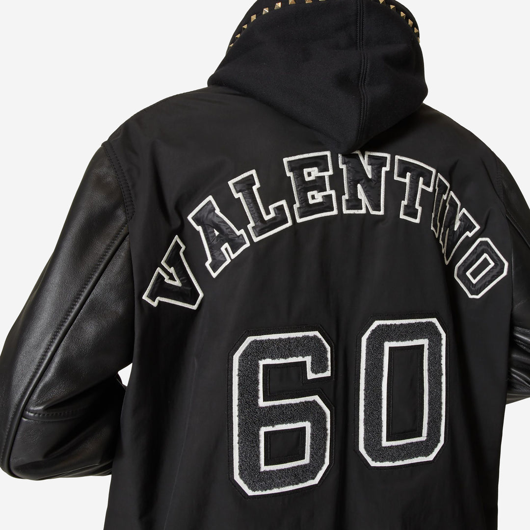 Valentino Leather Sleeves Sports Jacket – ZAP