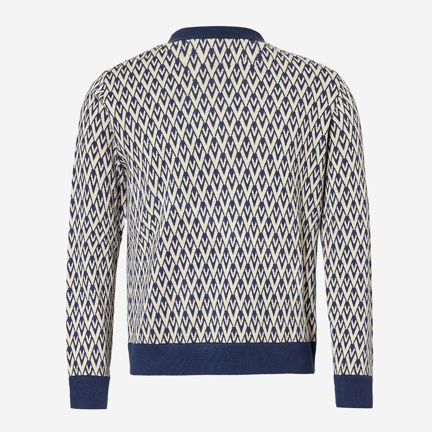 Valentino Crewneck Wool Jumper With Toute La V Jacquard Pattern