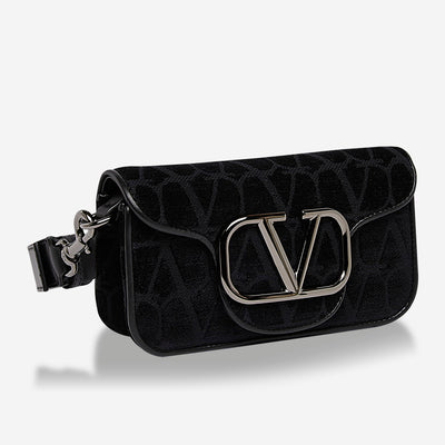 Valentino Garavani Mini Locò Toile Iconographe Shoulder Bag