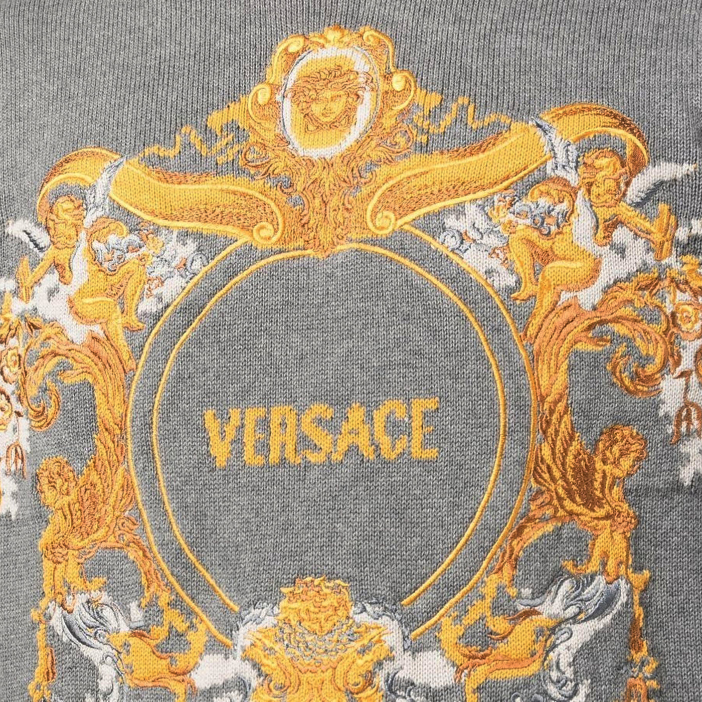 Versace Baroque Intarsia Embroidered Knitwear