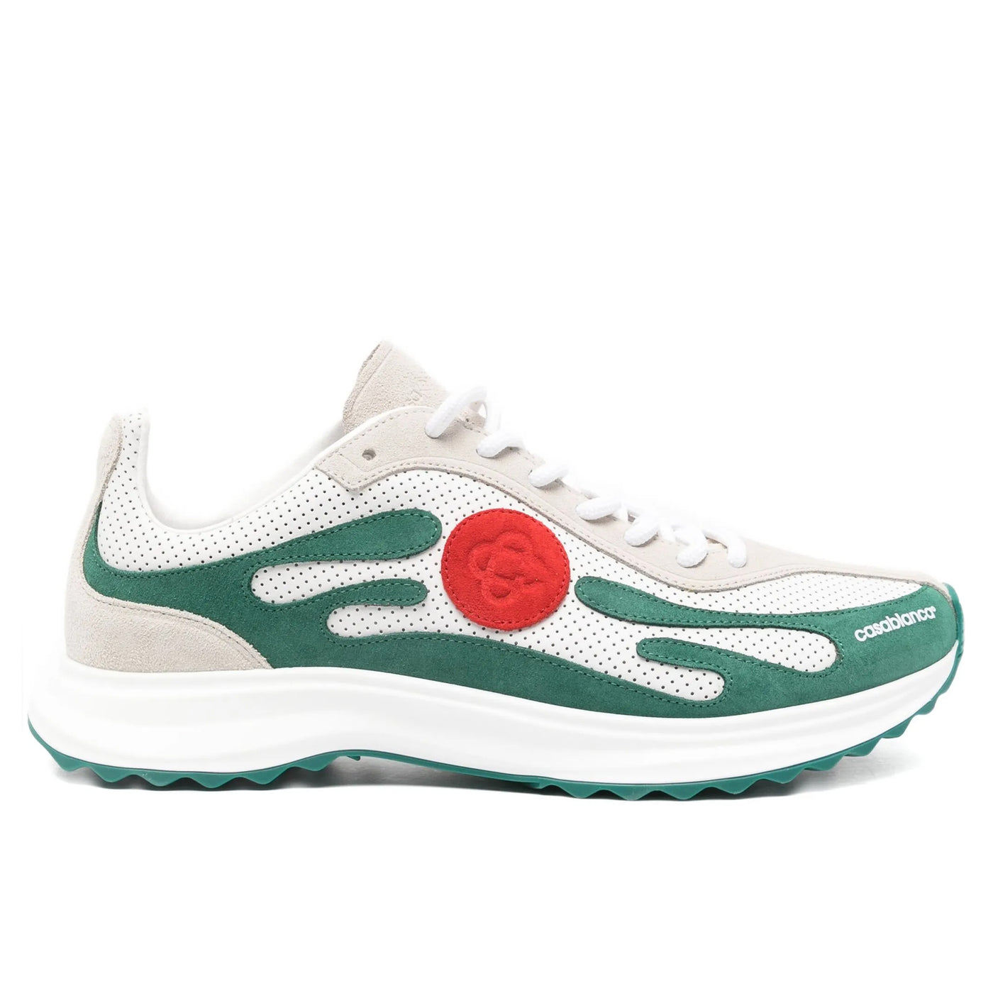 Casablanca White & Green Stade Sneaker