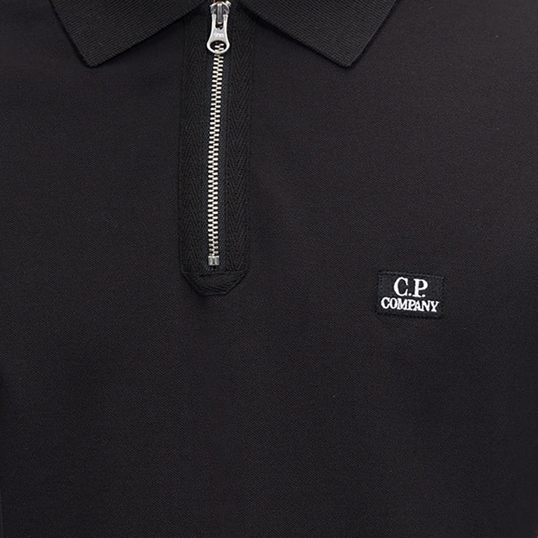 C.P. Company Stretch Piquet Slim Zipped Polo Shirt